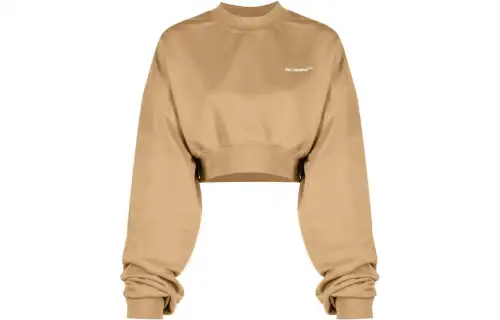 OFF-WHITE Logo-print Cropped Sweatshirt