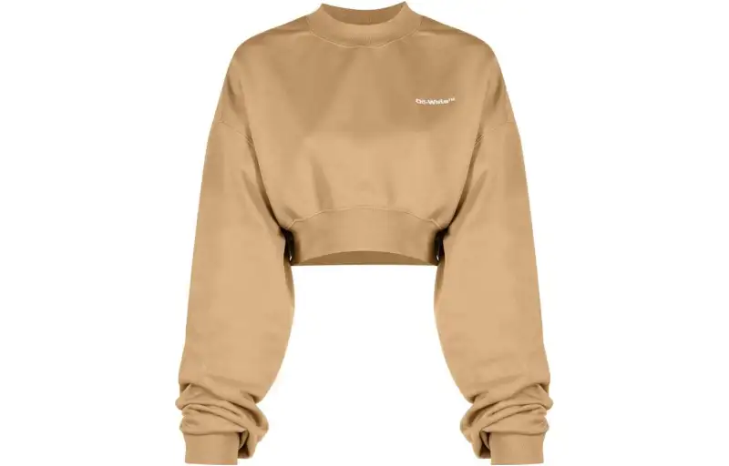 OFF-WHITE Logo-print Cropped Sweatshirt