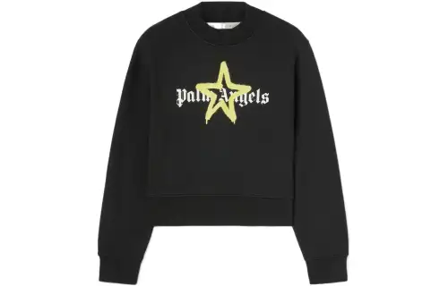 PALM ANGELS Sweatshirts Women's Black Crew Neck Moderate Regular