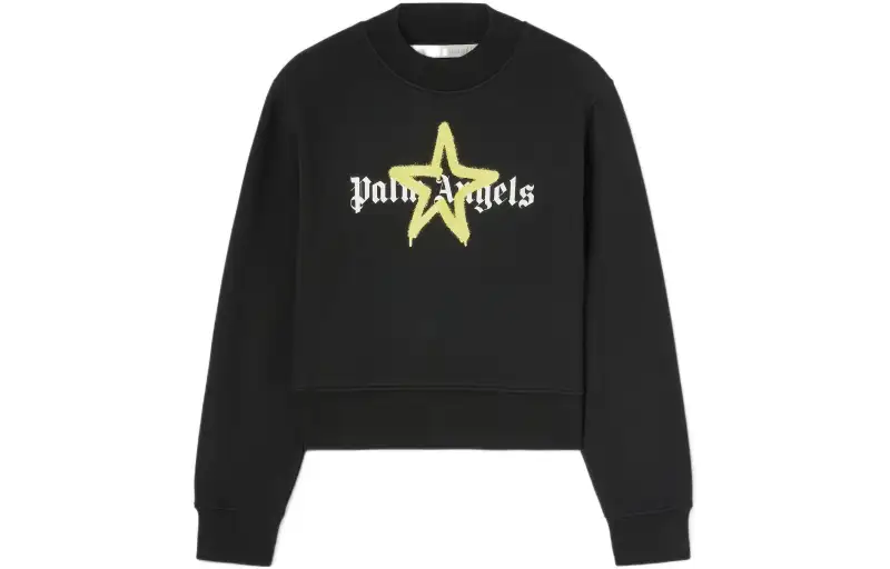 PALM ANGELS Sweatshirts Women's Black Crew Neck Moderate Regular