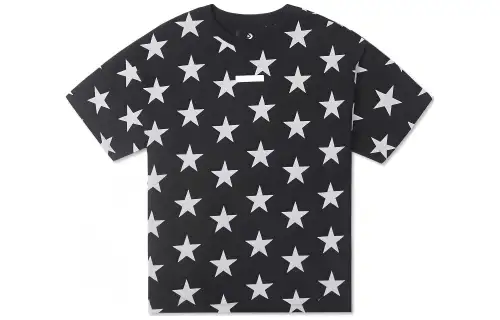 Converse T Shirts Women's Black Crew Neck Moderate Straight Fit