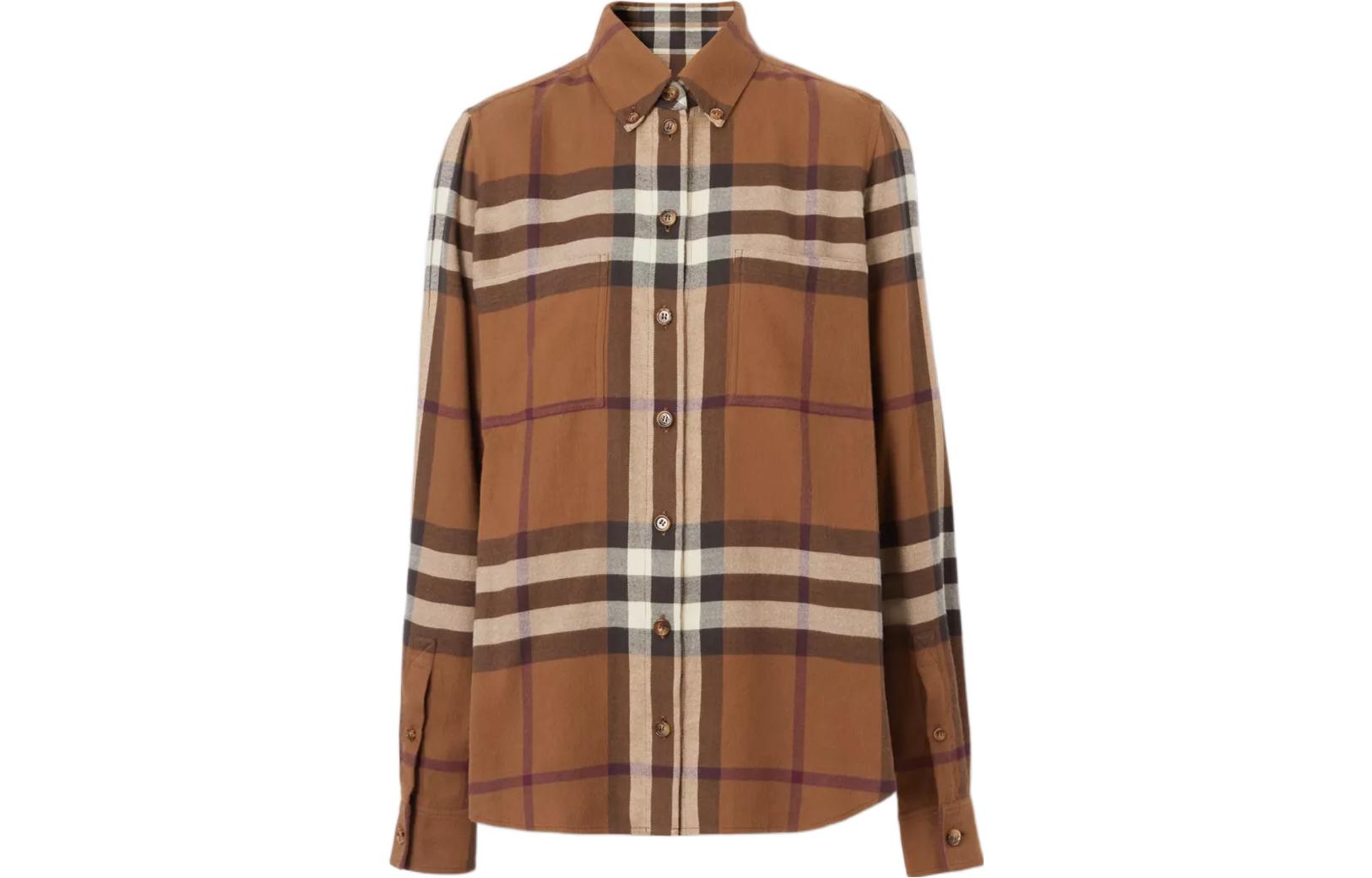 Женская рубашка Burberry (коричневая)