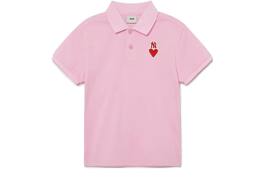 MLB Polo Shirts Women's Pink Polo Collar Moderate Straight Fit