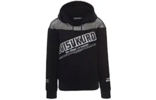 EVISU Sweatshirts Women's Black Hooded Moderate Regular
