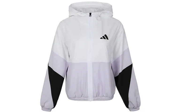 Adidas Jackets Women's White Hooded (Non-detachable) Moderate