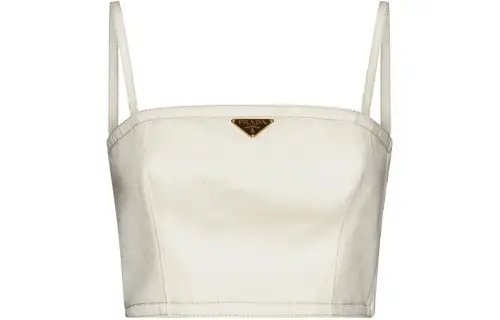 PRADA Camisoles Women's White Collarless Moderate Other