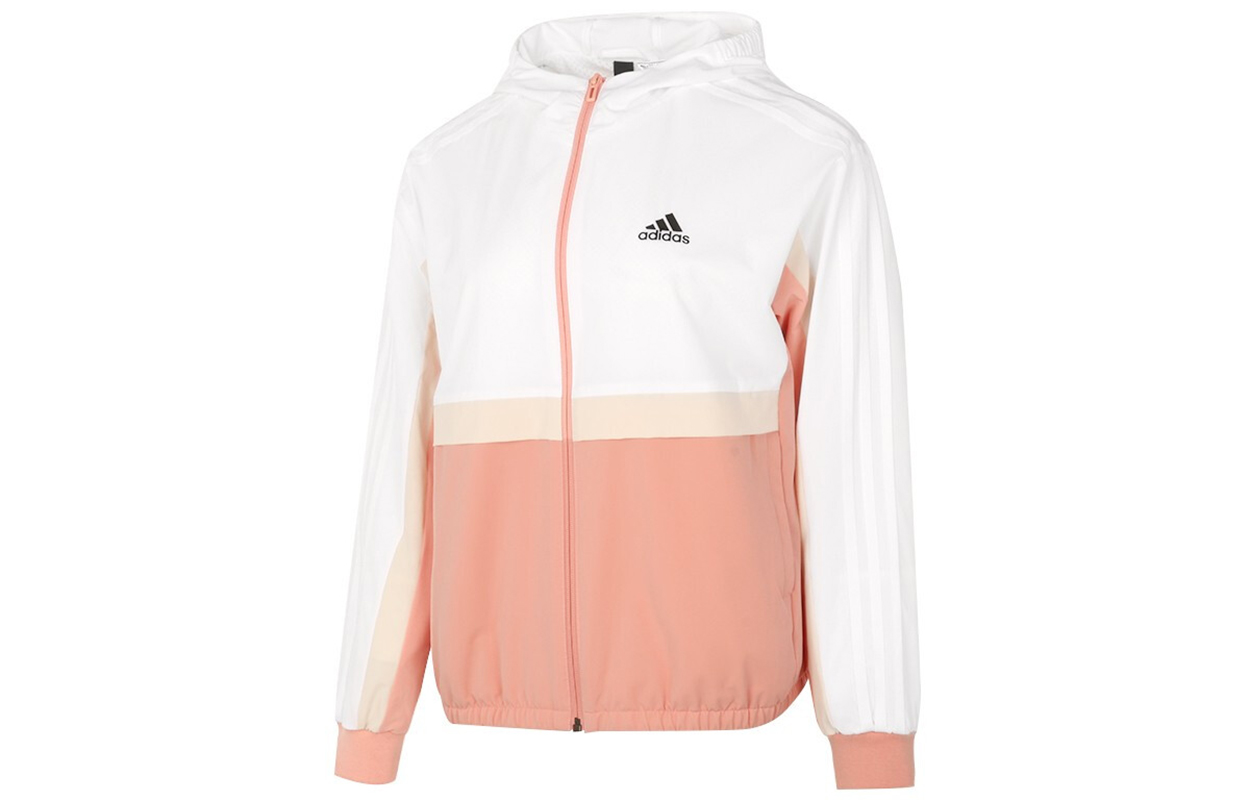 Женская куртка adidas Fi Jkt Hood (бело-розовая)