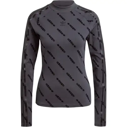 Adidas Originals LONG SLEEVE TOP T Shirt Women's Carbon Black