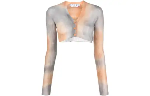 OFF WHITE Tie dye Cropped Cardigan
