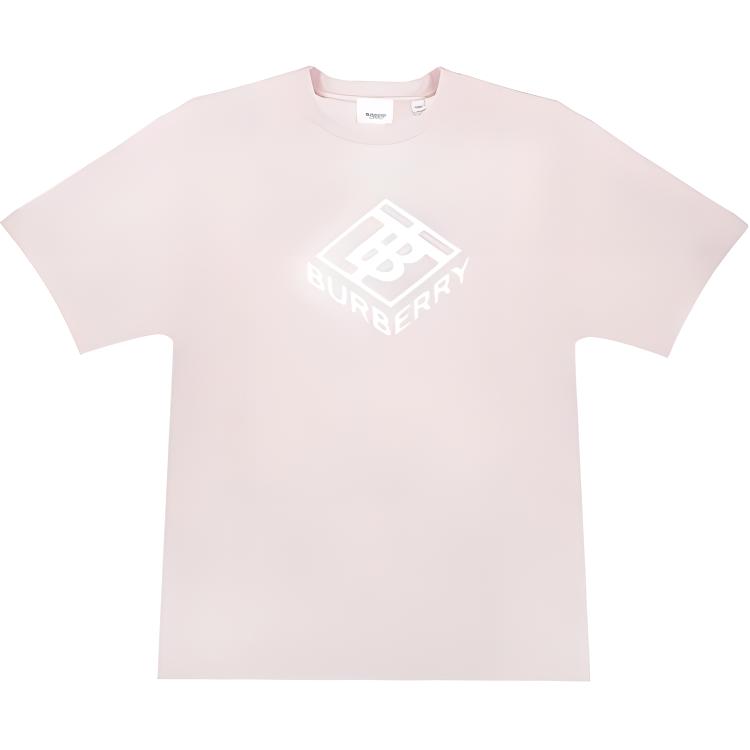 Женская футболка Burberry Logo (розовая)