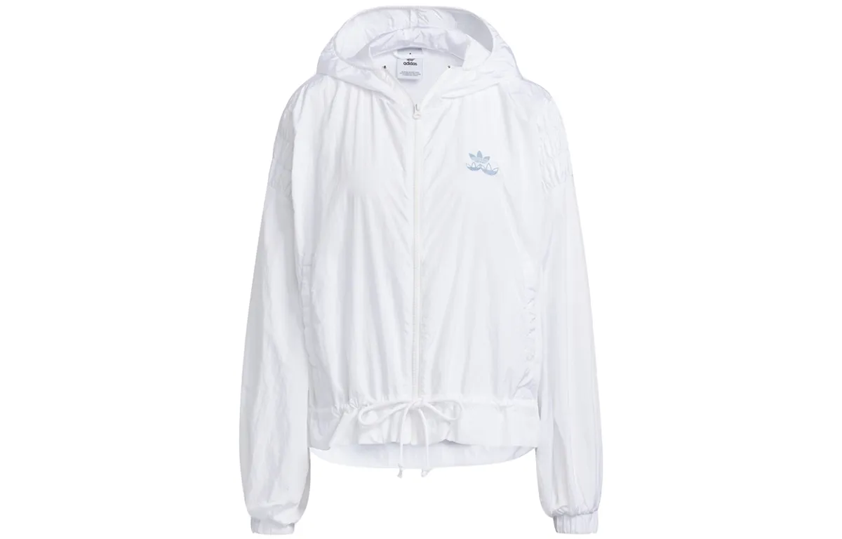 Adidas Originals Jackets Women's White Hooded Moderate Other