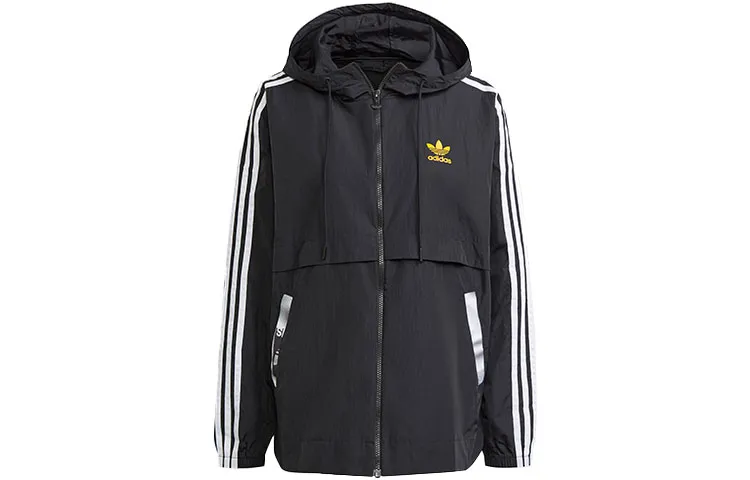 Adidas Originals Trefoil Jackets Women's Black Hooded Moderate Other