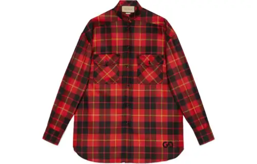 【Previous Season】tartan-check wool shirt