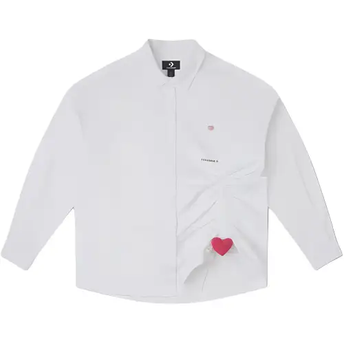 Converse Shirts Women's White Lapel Moderate Other