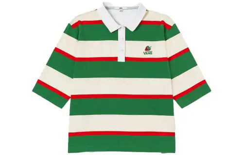 Vans Anaheim Polo Shirts Women's Green Polo Collar Moderate Straight Fit