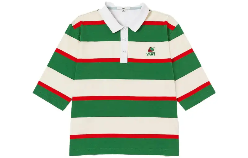 Vans Anaheim Polo Shirts Women's Green Polo Collar Moderate Straight Fit