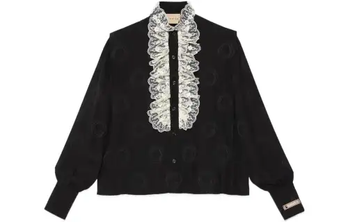GUCCI Chinese New Year Shirts Women's Black Moderate Shirt