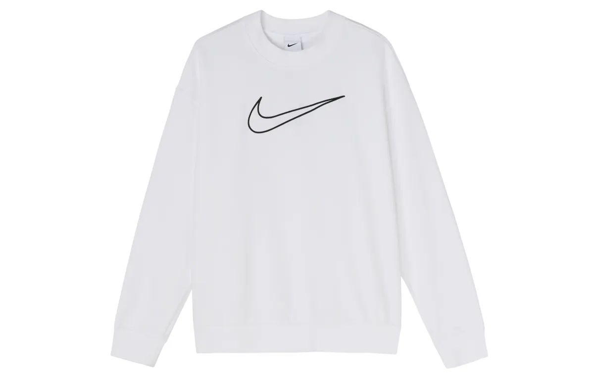 Nike Sweatshirts Women's White Crew Neck Moderate