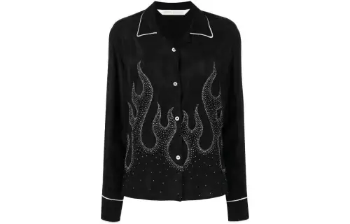 PALM ANGELS Flame embroidered Shirt