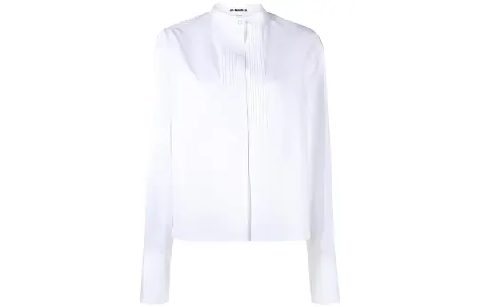 Jil Sander band-collar cotton shirt