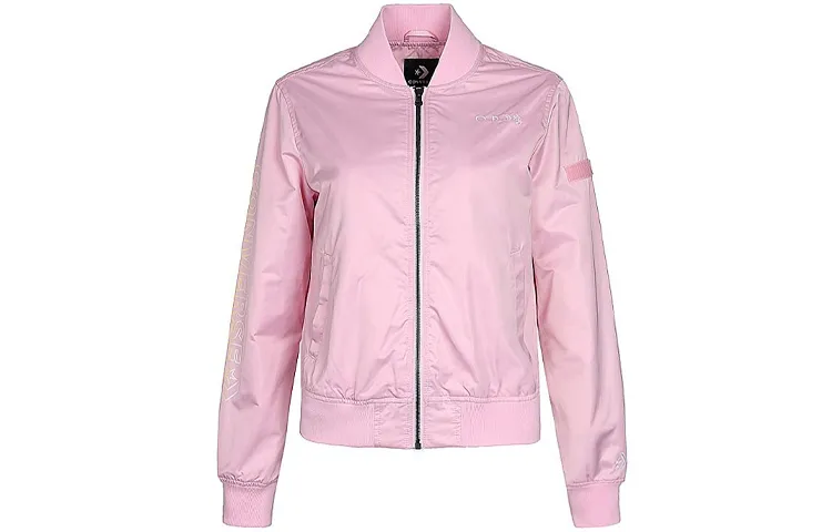 Converse Jackets Women's Cherry Blossom Pink Stand Collar Moderate Other