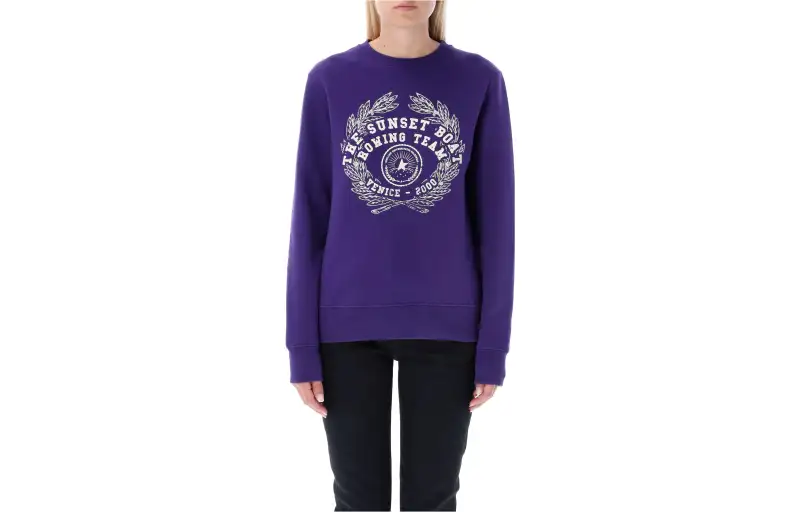 Golden Goose Sweatshirts Women's Purple Blue Moderate