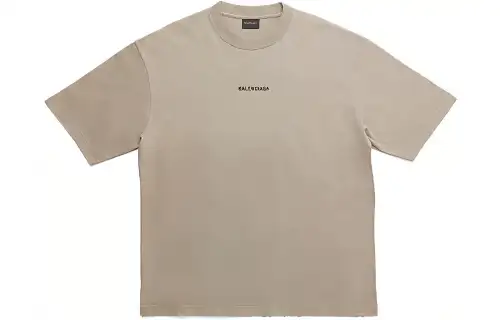 Balenciaga Drop Shoulder Sleeve T Shirt Women's Khaki