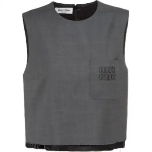 MIU MIU Camisoles Women's Gray Moderate Straight Fit