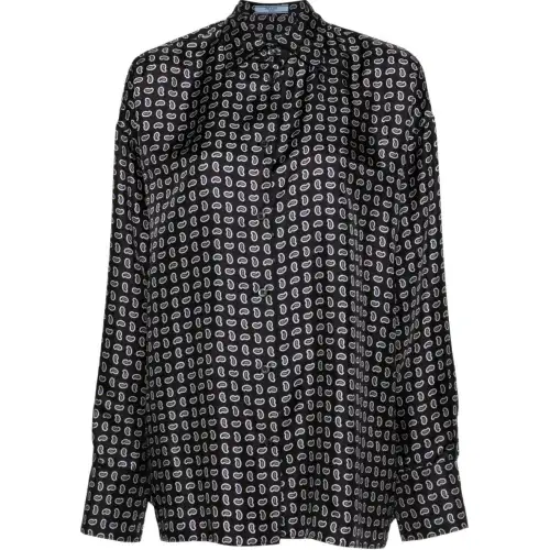 Prada Printed twill silk shirt