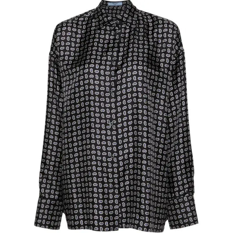 Prada Printed twill silk shirt