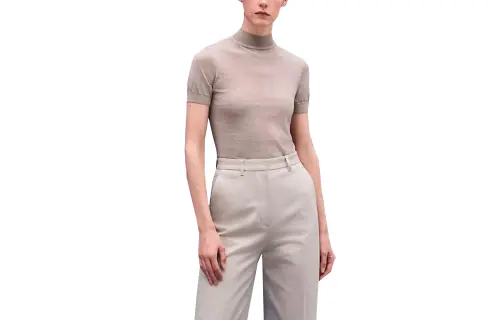 HERMES Knitwear Women's Beige Turtleneck Moderate Other