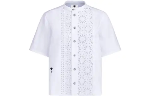 DIOR Shirts Women's White Stand Collar Moderate Other