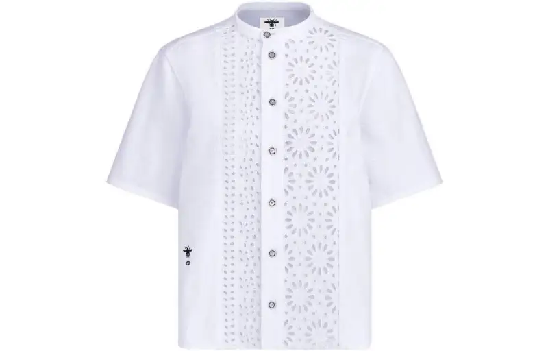DIOR Shirts Women's White Stand Collar Moderate Other