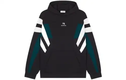 Balenciaga Track Embroidered Hoodie 'Navy'