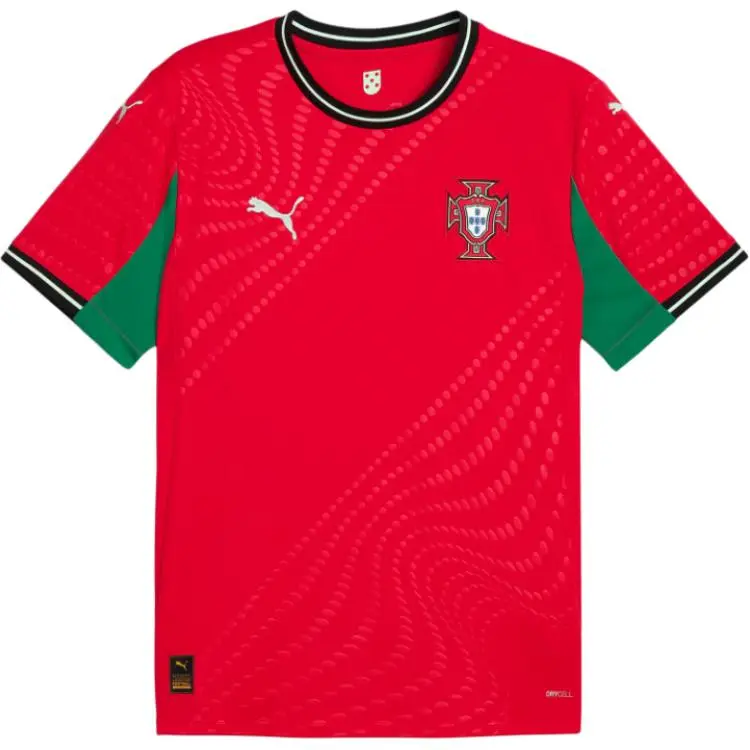 PUMA Portugal National Football Team Soccer Jersey Men's Pure Red/Fresh Mint