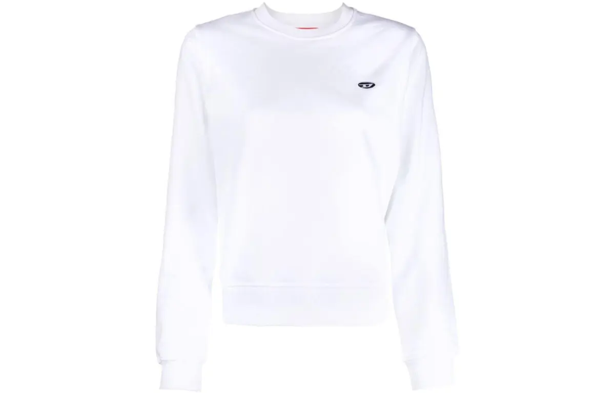 DIESEL Sweatshirts Women's White Crew Neck Moderate Straight Fit