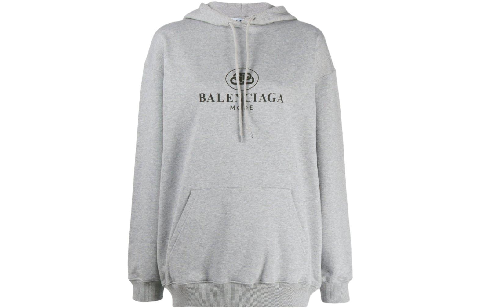 Худи Balenciaga Logo (серая)