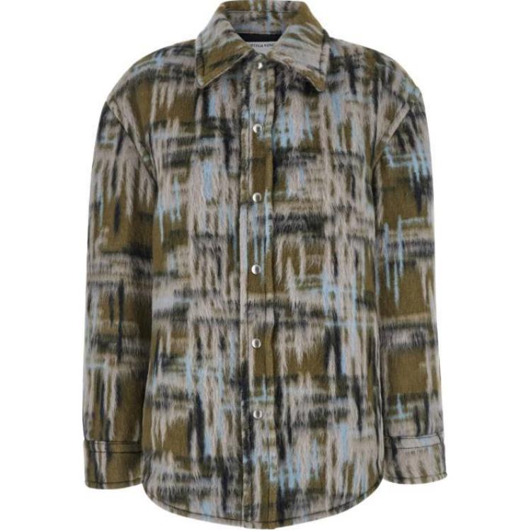 Bottega Veneta Check Patterned Relaxed Fit Jacket