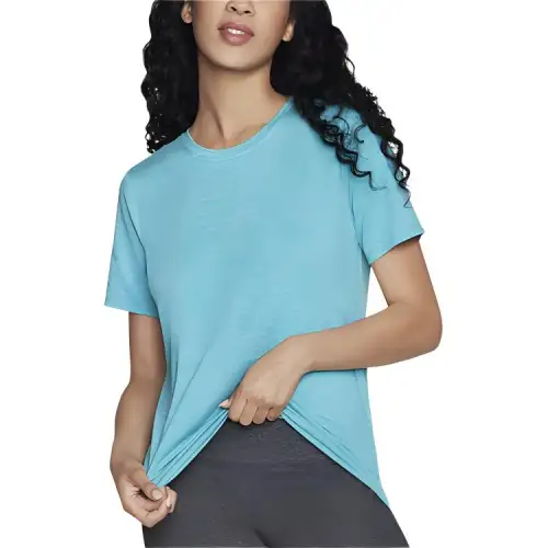 Skechers GO DRI SWIFT T Shirt Women's Aqua Blue