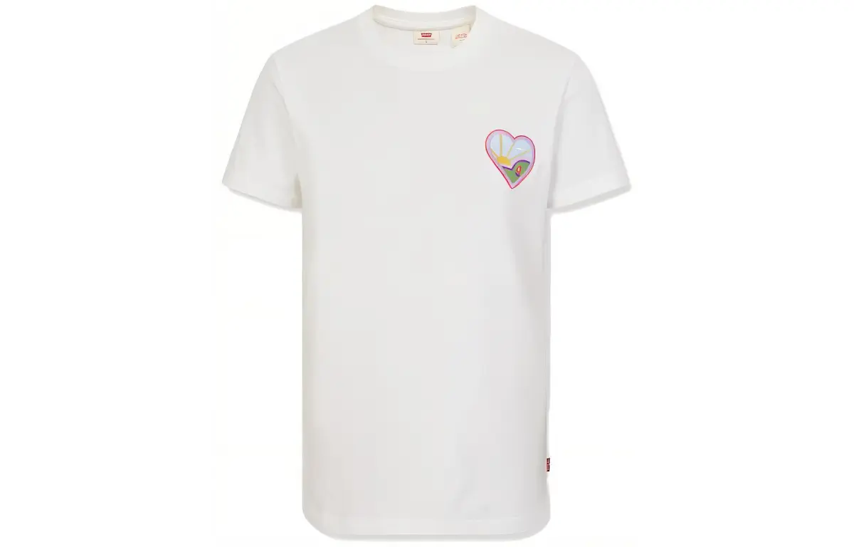 Levi's T-Shirts Women's Ecru Crew Neck Moderate