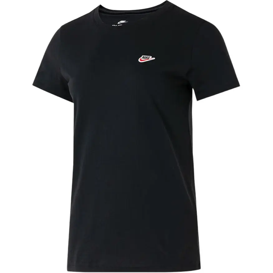 Nike T-Shirts Women's Black Crew Neck Moderate