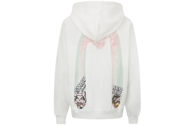 EVISU Sweatshirts Women's White Hooded Moderate Regular