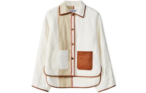 LOEWE Jackets Women's Ivory Lapel Moderate Pilot