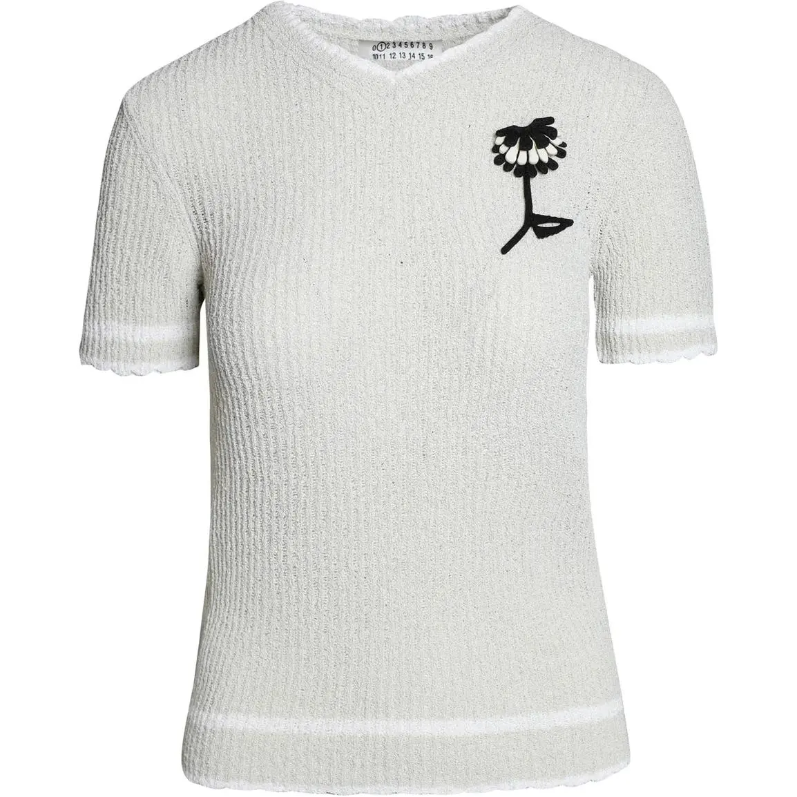 Maison Margiela Flower Detailed Knitted Top