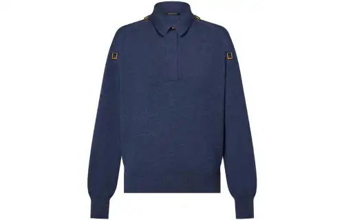 LOUIS VUITTON D-Ring Detail Cashmere Polo Pullover