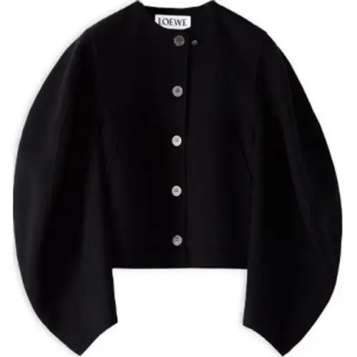 LOEWE Jackets Women's Black Crew Neck Moderate Other