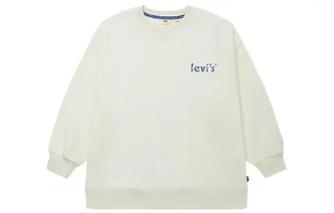 Levi's Sweatshirts Women's Ecru Crew Neck Moderate Straight Fit