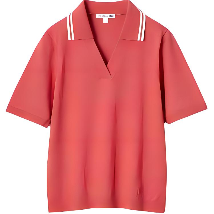 Женская футболка-поло UNIQLO UNIQLO/ x JW Anderson UNIQLO JW Anderson SS24 Polo (красно-белая)