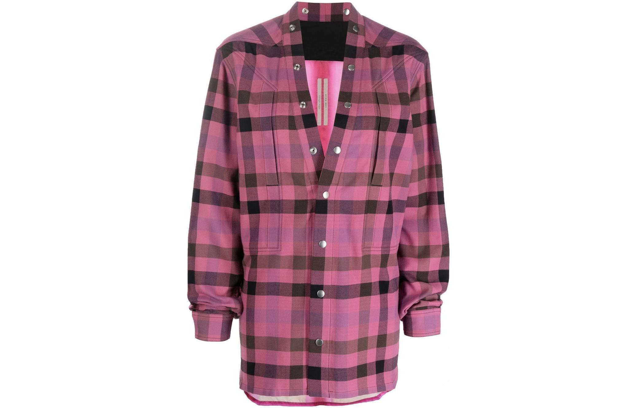 RICK OWENS Fog Pocket Outershirt 'Fuschia'