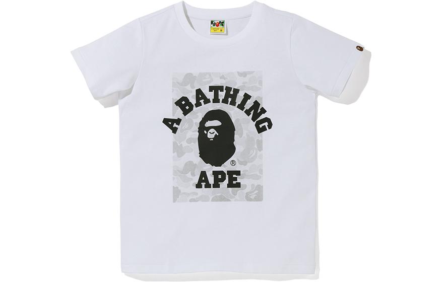 Bape Abc Dot Reflective On College Tee White